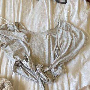 lululemon athletica Light Gray Crop Top